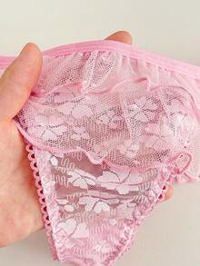 3pcs/Pack Women's Sexy Thong Panties - Multicolor - View 4
