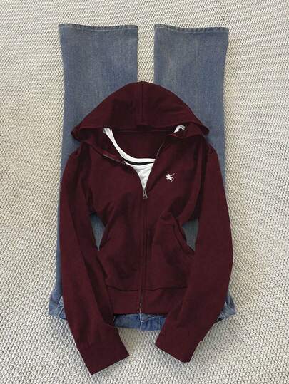 Noixe Women's Hooded Slim Fit Sweatshirt, Long Sleeve Hoodie