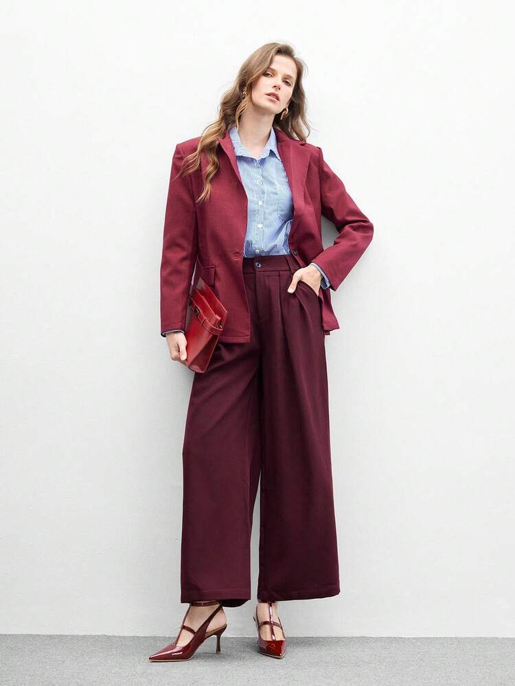 CUCCOO BIZCHIC Women's Pointed Toe High Heel Pumps, Sexy Stiletto Heels, Outdoor/Commute/Party/Wedding/Office Shoes, Burgundy For Christmas Spring Shoes