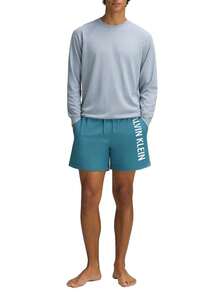 Calvin Klein CK SWIM Men's Athletic Swimwear Comfortable Compression UV Protection Water Sports Summer Vacation Blue KM0KM01092-CJ6 - Storm blue - View 3