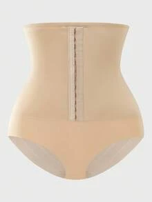 SHEIN 1 件女式高腰弹力收腹塑身裤 - 杏色 - 查看 1