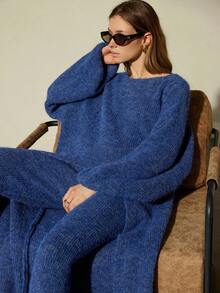 Aveloria Modichic 2件套时尚休闲针织毛衣和裤子