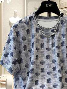 SHEIN Women's Casual Round Neck Short Sleeve T-Shirt, Suitable For Summer - Multicolor - View 3