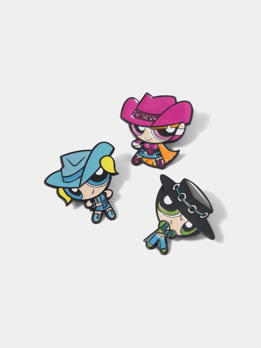 THE POWERPUFF GIRLS X SHEIN 女士胸针 - 彩色 - 查看 1