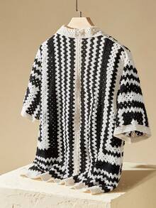 Manfinity BRENVOR 男士时尚休闲宽松短袖针织秋季毛衣，冬季