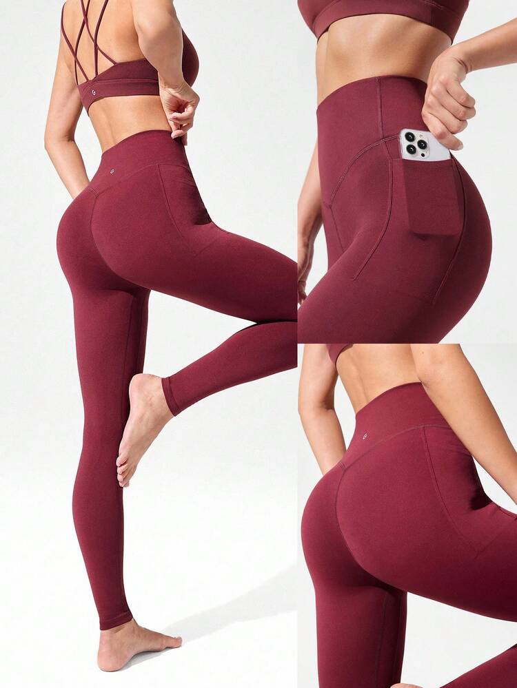28" FeatherFit™-Warm High Waist Leggings With Side Pockets Low Impact Yoga Pilates Daily Autumn Winter