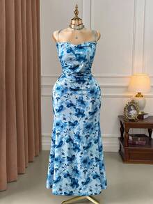 DreamSkyne Halloween Plus Size Dresses - Blue - View 7