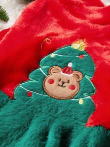 PETSIN PC猫狗通用宠物秋冬衣服可爱圣诞树小狗裙圣诞连衣裙舒适秋冬保暖连衣裙 - 紅綠 - 查看 8