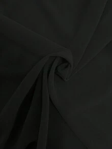 Franclia Blusa casual de verano con cuello en V, unicolor, volantes y mangas abullonadas