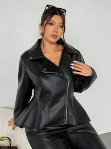 Firerie Manteau ajusté à manches longues noir avec volant à la taille, boucle métallique et fermeture éclair décorative. Convient pour la Saint-Valentin, les concerts, les représentations, les rendez-vous, les dîners de gala, les déplacements, la rentrée, les vacances, le bureau, le style sirène/Y2K - Noir - Voir 7