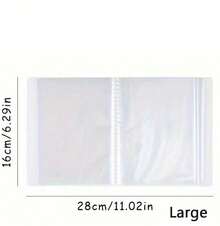 SHEIN 40 Stück Großes Kapazität Aufkleber Buch Aufbewahrung. Klebeband Foto Aufkleber Karte Rechnung Quittung Haftnotiz Sammelalbum, A6 Clip-On Tasche Datei Aufbewahrungsbuch für Klassenzimmer, Zuhause, Büro und Reisen