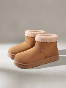 Solecia بوت ثلج كاجوال دافئة للنساء للخارج، خريف/شتاء