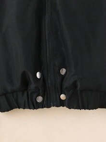 SHEIN Teen Girls' New Plush Collar Hooded Thick Fashion Jacket, Winter Versatile Hooded Padded Coat Fall - Black - View 6