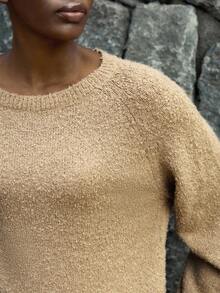 Lumivelle 女式休闲插肩袖套头衫 - 卡其色 - 查看 8