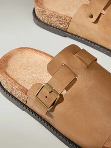 Solecia 男士扣环设计休闲凉鞋 - 卡其色 - 查看 5