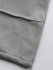 Manfinity Homme Men's Solid Color Crew Neck Short Sleeve Casual Matching Top And Pants Set Men Two Piece Set Men Summer Outfit Men Casual Set Men Co Ord Set Grey Men Outfit, Cozy Outfits - Light Grey - View 7