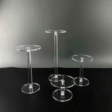 1个/3个装透明亚克力圆形展示架，适用于收藏品、化妆品、香水、珠宝、手表等。 - 彩色 - 查看 4