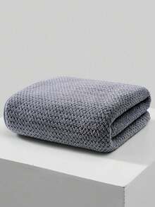 SHEIN 1/2条装菠萝纹理毛巾，超柔软快干珊瑚绒，吸水不掉毛，适用于面部、身体和手部。成人、情侣、沙龙、浴室、返校必备的理想之选 - 深灰色 - 查看 8