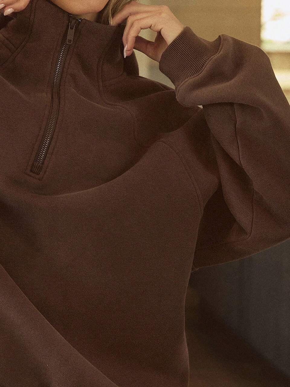 Heavyweight Fleece Oversized Hoodie Jacket Thick Thermal Warm Winter