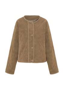 DAZY Women's Diamond Quilted Button Padded Coat Jacket Winter Leather Jacket