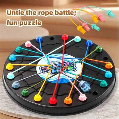 1pc Colorful Rope Maze Board Game, Interactive Tabletop Game To Enhance Logic And Creativity, Ideal For Family Entertainment, Great Gift For Valentine's Day, Thanksgiving, Christmas And New Year