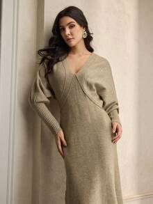 ZEYLAH 女士毛衣裙秋冬装 - 卡其色 - 查看 5