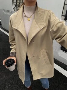 DAZY معطف كاجوال للنساء من قطع ملونة، جاكيت خريفي