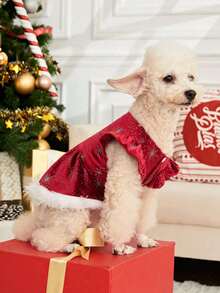 PETSIN 1 Stück Weihnachts-Plüsch-Haustierkleid - Verschiedenfarbig - Übersicht 7