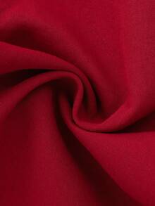 Tween-Mädchen T-Shirt-Set, weißes Oberteil mit stylischem Kragen, gepaart mit schwarz gestreifter Taillenkrawatte und schwarzer Schlaghose, Sommerurlaub - Rot - Übersicht 7