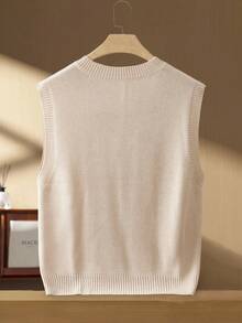 HIMLAND Gilet casual da uomo in maglia a motivo a rombi, scollo a V, autunno inverno