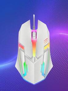 JMMO 有线 3 键鼠标彩色照明游戏和办公兼容 Microsoft Windows 和 Apple IOS 系统