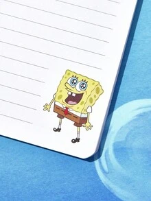 SpongeBob SquarePants | SHEIN Sổ tay bìa cứng 141 * 176 cm, 60 trang, thích hợp cho công việc, học tập và ghi chép - Nhiều màu - Xem 4