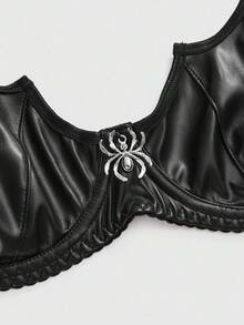 ROMWE Gothic Bat Shaped Underwire Sexy Bra For Women