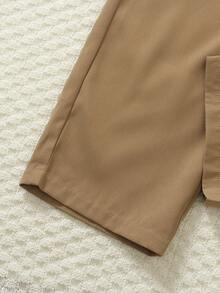 女童新款活力字母印花宽松抽绳裤，刺绣字母设计，舒适柔软面料，适合日常穿着、上学、购物、派对、郊游、秋冬 - 彩色 - 查看 8