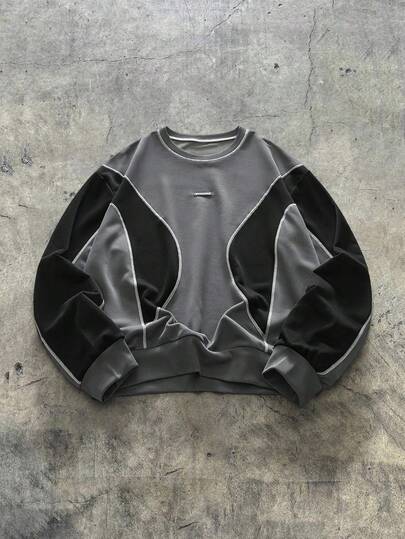 AXEPEAK Felpe casual da uomo stile urban con collo a giro, maniche lunghe, adatte per l'autunno e l'inverno