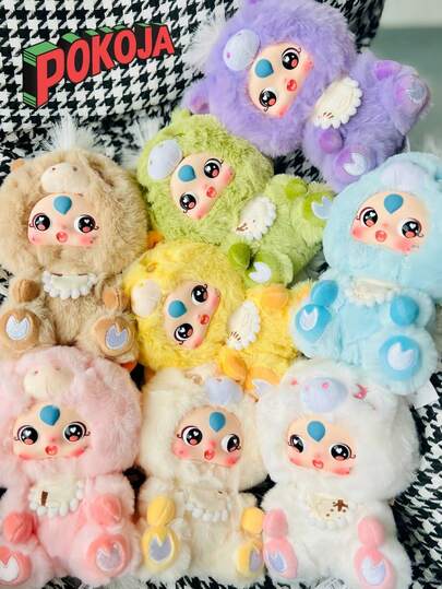 1PC Cute Pony Stuffed Animal Soft Vinyl Action Figure Collectible Model Non Plush Filling With Movable Eyes Hanging Ornament Gift For Birthday Party Home Car Interior Decoration