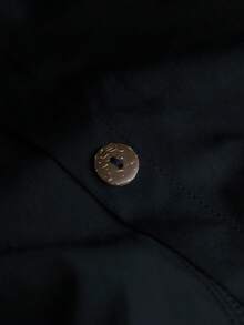 Linhara 大码休闲连帽长款夹克，带大口袋