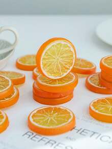 5/10/20 Stück künstliche Plastik Zitronenscheiben für Frühlingshochzeit, Muttertag, Valentinstag Vase für Zuhause, Esszimmer, Schlafzimmer Dekorationen, Fest, Geburtstags Party Accessoires, Outdoor Garten Dekorationen, Künstliche Pflanzen - Farbmischung - Übersicht 7