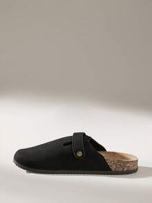 Solecia 男士时尚休闲一脚蹬凉鞋，适合日常穿着 - 黑色 - 查看 4