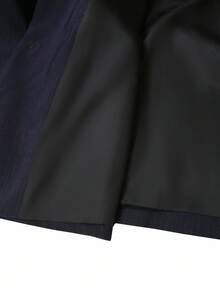 Manfinity Bizformal 2件套男士西装套装，纯色长袖上衣和裤子，男士海军蓝西装，男士两件套西装，男士夏季西装，男士休闲西装，男士旅游西装 - 藏蓝色 - 查看 5