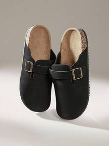 Solecia 男士时尚休闲一脚蹬凉鞋，适合日常穿着 - 黑色 - 查看 2