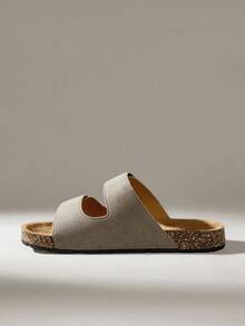 Solecia 休闲简约舒适百搭露趾日常穿着男士凉鞋 - 灰色 - 查看 3