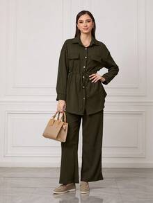 Sleekvia Damskie, swobodne, wygodne, wsuwane mokasyny z frędzlami, uniwersalne, idealne do codziennych dojazdów - Kolor khaki - Zobacz 9