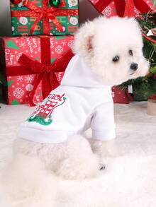 PETSIN 1 piesă de îmbrăcăminte pentru animale de companie pentru toamnă și iarnă, jachetă caldă și confortabilă, pentru ca pisicile și câinii să poarte haine vesele de Crăciun