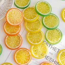 5/10/20 Stück künstliche Plastik Zitronenscheiben für Frühlingshochzeit, Muttertag, Valentinstag Vase für Zuhause, Esszimmer, Schlafzimmer Dekorationen, Fest, Geburtstags Party Accessoires, Outdoor Garten Dekorationen, Künstliche Pflanzen - Farbmischung - Übersicht 1