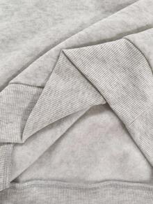 INAWLY Women's Casual Letter Print Drop Shoulder Long Sleeve Sweatshirt, Autumn