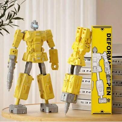 二合一创意文具教育紧凑型可变形机器人笔，多种款式，适用于办公室、学校、绘图、学生、标记、文具、男孩、女孩、学校用品、圣诞礼物、返校礼物