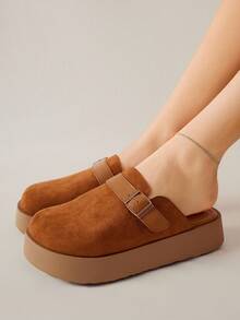 Solecia Einfache, lässige Alltagsschuhe für Frauen mit dicker Sohle - Braun - Übersicht 7