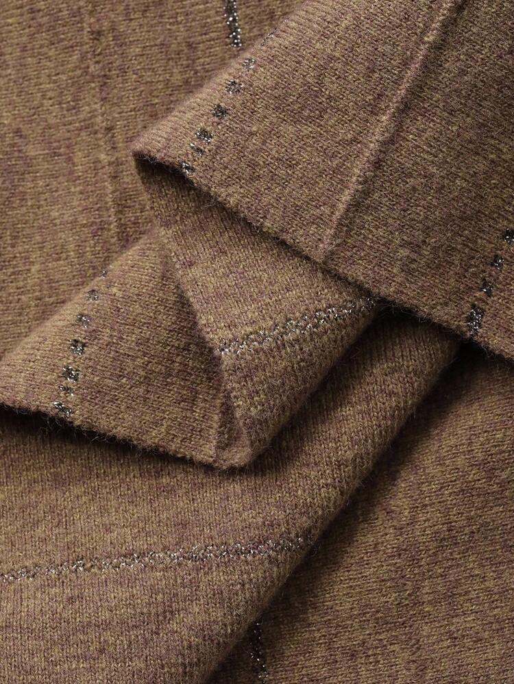 Women's Elegant Solid Color A-Line Sweater Skirt, Autumn Winter Women Skirts