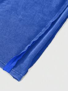 Manfinity EMRG 男士休闲宽松棉质运动裤，街头风，简约设计，松紧腰带，做旧面料，适合日常穿着、休闲、时尚、街头风格，也是节日礼物的理想之选。 - 藍色 - 查看 5